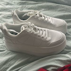 Zara white high top shoes